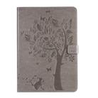 For iPad 10.2 / Pro 10.5 / Air 2019 Pressed Printing Cat and Tree Pattern Horizontal Flip Leather Case with Holder & Card Slots & Wallet(Grey) - 1