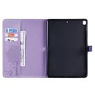 For iPad 10.2 / Pro 10.5 / Air 2019 Pressed Printing Cat and Tree Pattern Horizontal Flip Leather Case with Holder & Card Slots & Wallet(Purple) - 4