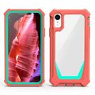 Stellar Space PC + TPU 360 Degree All-inclusive Shockproof Case For iPhone XR(Coral Pink+Blue Green) - 1