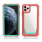 For iPhone 11 Stellar Space PC + TPU 360 Degree All-inclusive Shockproof Case (Coral Pink+Blue Green) - 1