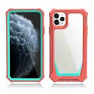 For iPhone 11 Pro Max Stellar Space PC + TPU 360 Degree All-inclusive Shockproof Case (Coral Pink+Blue Green) - 1