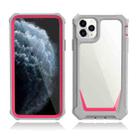 For iPhone 11 Pro Max Stellar Space PC + TPU 360 Degree All-inclusive Shockproof Case (Grey+Rose Red) - 1