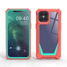 Stellar Space PC + TPU 360 Degree All-inclusive Shockproof Case For iPhone 12 / 12 Pro(Coral Pink+Blue Green) - 1