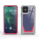 Stellar Space PC + TPU 360 Degree All-inclusive Shockproof Case For iPhone 12 / 12 Pro(Grey+Rose Red) - 1