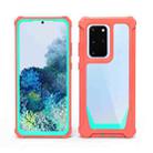 For Samsung Galaxy S20+ Stellar Space PC + TPU 360 Degree All-inclusive Shockproof Case(Coral Pink+Blue Green) - 1