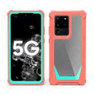 For Samsung Galaxy S20 Ultra Stellar Space PC + TPU 360 Degree All-inclusive Shockproof Case(Coral Pink+Blue Green) - 1