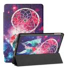 Silk Texture Colored Drawing Pattern Horizontal Flip Magnetic PU Leather Case with Three-folding Holder & Sleep / Wake-up Function For iPad 9.7 (2018/2017)(Star Dream Catcher) - 1