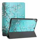 For iPad 10.2 (2021/2020/2019) Silk Texture Colored Drawing Pattern Horizontal Flip Magnetic PU Leather Case with Three-folding Holder & Sleep / Wake-up Function(Plum Blossom) - 1