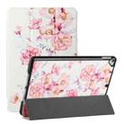 Silk Texture Colored Drawing Pattern Horizontal Flip Magnetic PU Leather Case with Three-folding Holder & Sleep / Wake-up Function For iPad 10.2 (2021/2020/2019)(Camellia) - 1