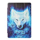 For iPad 10.2 (2021/2020/2019) Silk Texture Colored Drawing Pattern Horizontal Flip Magnetic PU Leather Case with Three-folding Holder & Sleep / Wake-up Function(Rose the Wolf) - 2