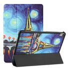 Silk Texture Colored Drawing Pattern Horizontal Flip Magnetic PU Leather Case with Three-folding Holder & Sleep / Wake-up Function ForiPad Air 2022 / 2020 10.9(Star Tower) - 1