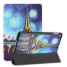 Silk Texture Colored Drawing Pattern Horizontal Flip Magnetic PU Leather Case with Three-folding Holder & Sleep / Wake-up Function For iPad mini 4 / mini (2019)(Star Tower) - 1