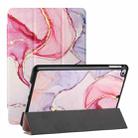 Silk Texture Colored Drawing Pattern Horizontal Flip Magnetic PU Leather Case with Three-folding Holder & Sleep / Wake-up Function For iPad mini 4 / mini (2019)(Pink Marble) - 1