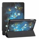 Silk Texture Colored Drawing Pattern Horizontal Flip Magnetic PU Leather Case with Three-folding Holder & Sleep / Wake-up Function For iPad mini 4 / mini (2019)(Diamond Butterfly) - 1