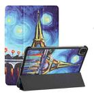 Silk Texture Colored Drawing Pattern Horizontal Flip Magnetic PU Leather Tablet Case with Three-folding Holder & Sleep / Wake-up Function For iPad Pro 11 (2018/2020/2021)(Star Tower) - 1