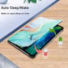 Silk Texture Colored Drawing Pattern Horizontal Flip Magnetic PU Leather Tablet Case with Three-folding Holder & Sleep / Wake-up Function For iPad Pro 11 (2018/2020/2021)(Green Marble) - 6