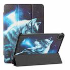 Silk Texture Colored Drawing Pattern Horizontal Flip Magnetic PU Leather Tablet Case with Three-folding Holder & Sleep / Wake-up Function For iPad Pro 11 (2018/2020/2021)(Star Wolf) - 1