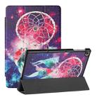 For Huawei MatePad T 10s Silk Texture Colored Drawing Pattern Horizontal Flip Magnetic PU Leather Case with Three-folding Holder (Star Dream Catcher) - 1