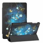 For Huawei MatePad T 10s Silk Texture Colored Drawing Pattern Horizontal Flip Magnetic PU Leather Case with Three-folding Holder (Diamond Butterfly) - 1
