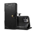 For iPhone 13 mini Calf Texture Buckle Horizontal Flip Leather Case with Holder & Card Slots & Wallet (Black) - 1