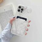 IMD Pattern TPU Case with Card Slot For iPhone 12 / 12 Pro(Gray Marble) - 1