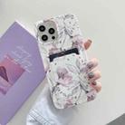 IMD Pattern TPU Case with Card Slot For iPhone 12 Pro Max(Pink Retro Flowers) - 1