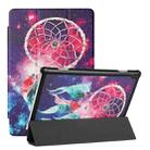 For Lenovo Tab M10 Silk Texture Colored Drawing Pattern Horizontal Flip Magnetic PU Leather Case with Three-folding Holder (Star Dream Catcher) - 1