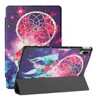 For Lenovo Tab P11 Pro Silk Texture Colored Drawing Pattern Horizontal Flip Magnetic PU Leather Case with Three-folding Holder & Sleep / Wake-up Function(Star Dream Catcher) - 1