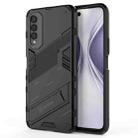 For Honor X20 SE Punk Armor 2 in 1 PC + TPU Shockproof Case with Invisible Holder(Black) - 1