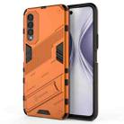 For Honor X20 SE Punk Armor 2 in 1 PC + TPU Shockproof Case with Invisible Holder(Orange) - 1