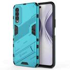 For Honor X20 SE Punk Armor 2 in 1 PC + TPU Shockproof Case with Invisible Holder(Blue) - 1