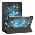 For Samsung Galaxy Tab S6 Lite(SM-P610/T615) Silk Texture Colored Drawing Pattern Horizontal Flip Magnetic PU Leather Case with Three-folding Holder & Sleep / Wake-up Function(Diamond Butterfly) - 1