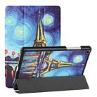 For Samsung Galaxy Tab A 8.0(2019)/T290/T295/T297 Silk Texture Colored Drawing Pattern Horizontal Flip Magnetic PU Leather Case with Three-folding Holder (Star Tower) - 1