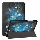 For Samsung Galaxy Tab A 8.0(2019)/T290/T295/T297 Silk Texture Colored Drawing Pattern Horizontal Flip Magnetic PU Leather Case with Three-folding Holder (Diamond Butterfly) - 1