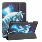 For Samsung Galaxy Tab A7(2020) / T500 / T505 Silk Texture Colored Drawing Pattern Horizontal Flip Magnetic PU Leather Case with Three-folding Holder & Sleep / Wake-up Function(Star Wolf) - 1