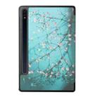 For Samsung Galaxy Tab S8+ / Tab S8 Plus /  Tab S7 FE / Tab S7+ T970/T975 Silk Texture Colored Drawing Pattern Horizontal Flip Magnetic PU Leather Case with Three-folding Holder & Sleep / Wake-up Function(Plum Blossom) - 3