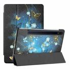 For Samsung Galaxy Tab S8+ / Tab S8 Plus /  Tab S7 FE / Tab S7+ T970/T975 Silk Texture Colored Drawing Pattern Horizontal Flip Magnetic PU Leather Case with Three-folding Holder & Sleep / Wake-up Function(Diamond Butterfly) - 1