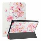 For Amazon Fire HD 10 Plus (2021)/HD 10 (2021) Silk Texture Colored Drawing Pattern Horizontal Flip Magnetic PU Leather Case with Three-folding Holder & Sleep / Wake-up Function(Camellia) - 1