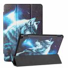 For Amazon Fire HD 10 Plus (2021)/HD 10 (2021) Silk Texture Colored Drawing Pattern Horizontal Flip Magnetic PU Leather Case with Three-folding Holder & Sleep / Wake-up Function(Star Wolf) - 1