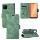 For Sharp Aquos Sense 6 Solid Color Skin Feel Magnetic Buckle Horizontal Flip Calf Texture PU Leather Case with Holder & Card Slots & Wallet(Green) - 1