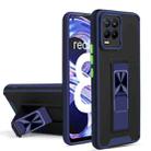 For OPPO Realme 8 / 8 Pro Dual-color Skin Feel TPU + PC Magnetic Shockproof Case with Invisible Holder(Blue) - 1