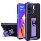 For OPPO Reno5 F / F19 Pro Dual-color Skin Feel TPU + PC Magnetic Shockproof Case with Invisible Holder(Purple) - 1