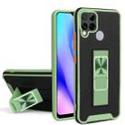 For OPPO Realme C15 / C12 / C25 Dual-color Skin Feel TPU + PC Magnetic Shockproof Case with Invisible Holder(Green) - 1