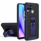For OPPO Realme C15 / C12 / C25 Dual-color Skin Feel TPU + PC Magnetic Shockproof Case with Invisible Holder(Blue) - 1