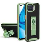 For OPPO F17 Pro / A93 Dual-color Skin Feel TPU + PC Magnetic Shockproof Case with Invisible Holder(Green) - 1