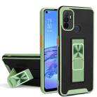 For OPPO A53 Dual-color Skin Feel TPU + PC Magnetic Shockproof Case with Invisible Holder(Green) - 1
