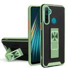 For OPPO Realme 5 / C3 / 6i Dual-color Skin Feel TPU + PC Magnetic Shockproof Case with Invisible Holder(Green) - 1