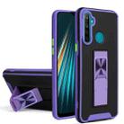 For OPPO Realme 5 / C3 / 6i Dual-color Skin Feel TPU + PC Magnetic Shockproof Case with Invisible Holder(Purple) - 1