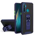 For OPPO Realme 5 / C3 / 6i Dual-color Skin Feel TPU + PC Magnetic Shockproof Case with Invisible Holder(Blue) - 1