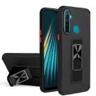 For OPPO Realme 5 / C3 / 6i Dual-color Skin Feel TPU + PC Magnetic Shockproof Case with Invisible Holder(Black) - 1